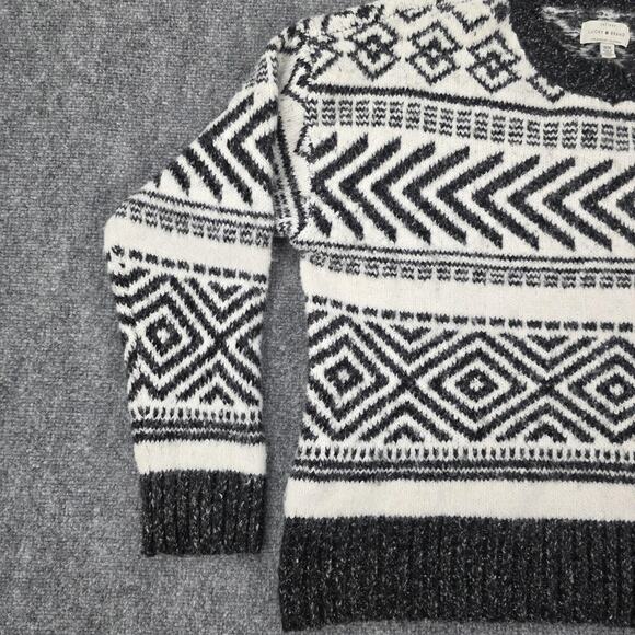 Lucky Brand Sweater Womens Medium Geometric Atzec Crewneck Pullover Soft Knit - Picture 9 of 16